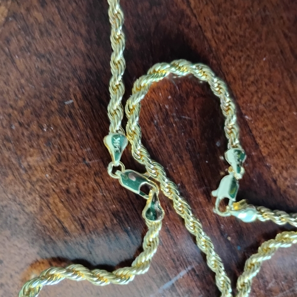 Gold Rope Chain Necklace - Picture 2 of 5